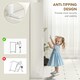 image 5 of kleankin Tall Bathroom Cabinet with Mirror, High Gloss White | White | 162H x 32W x 28D cm