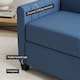 image 7 of HOMCOM 2 Seater Sofa, Channel Tufted Modern Fabric Couch, Comfy Upholstered Small Sofa Loveseat with Spring Cushion, Back Pillow, for Living Room, Bedroom, Office, Blue | Blue | One Size