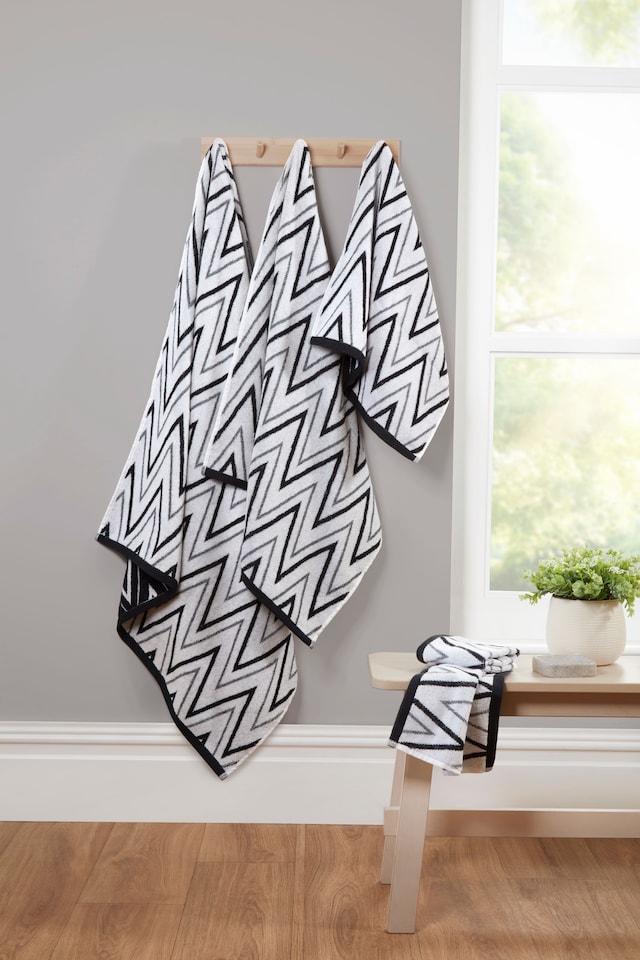 image 1 of Helix Pure Cotton Bath Sheet Towels Set Of 2 | Black | Bath sheet | 2