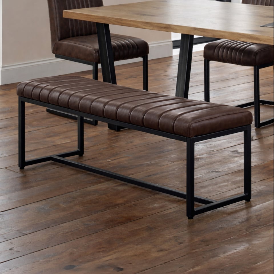 image 1 of Brooklyn Upholstered Bench - Brown