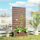 image 9 of Outsunny Raised Garden Bed with Trellis Standing Patio Planter Box Dark Grey | Grey | Dark Grey