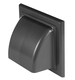 image 1 of 100mm Grey Vents Ventilation Grate Covering Return Flap ABS Outer Cover | Grey