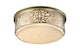 image 1 of Venera Semi Flush Cylindrical Ceiling Lamp Brass, 5 Light, E27