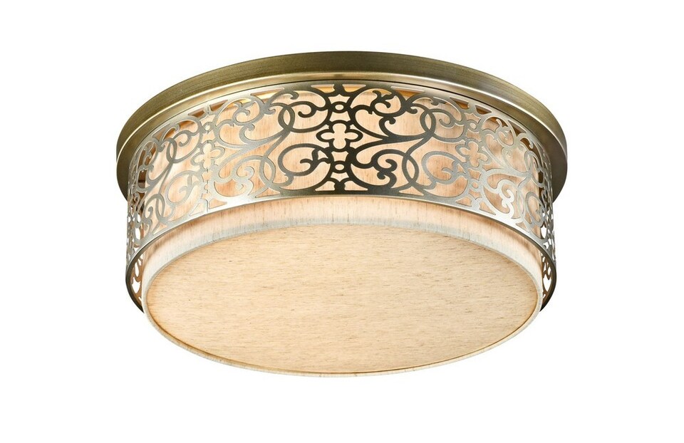 image 1 of Venera Semi Flush Cylindrical Ceiling Lamp Brass, 5 Light, E27