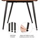 image 6 of Yaheetech Set of 2 PU Leather Dining Chairs with Metal Legs Brown | Retro Brown