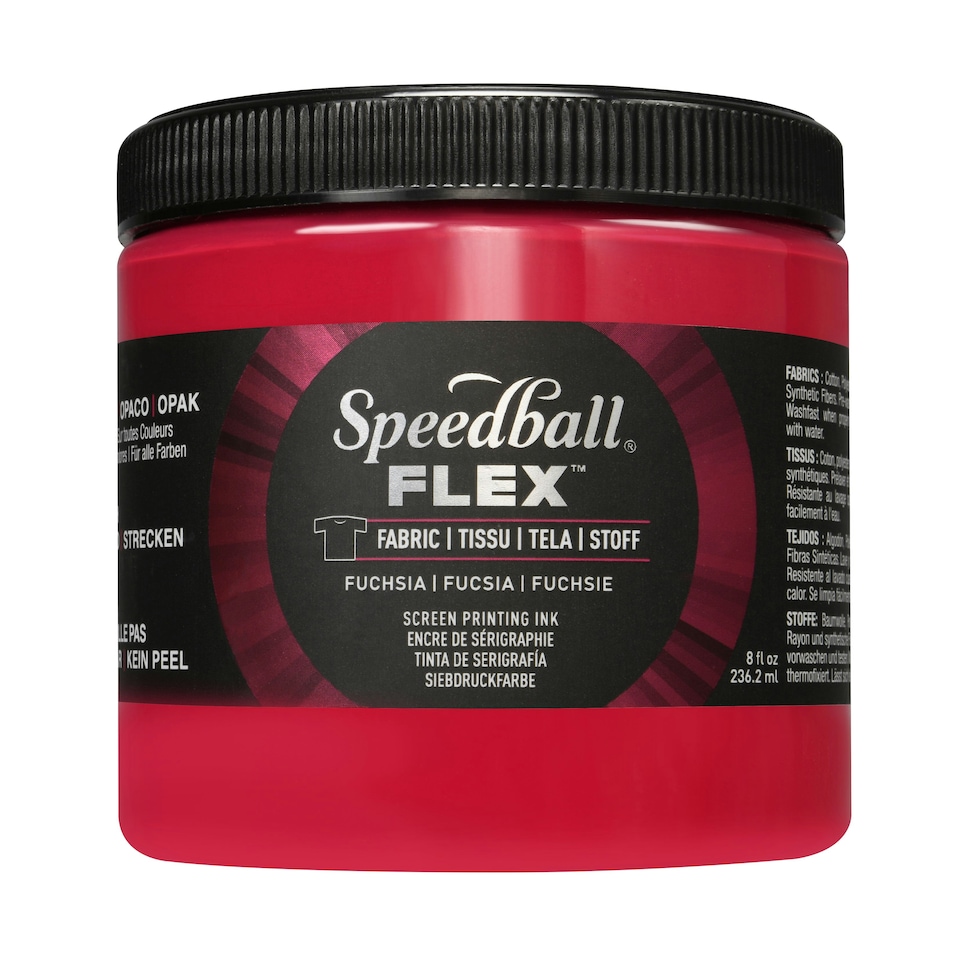 image 1 of Speedball Flex Screen Printing Fabric Ink, Fuchsia, 8oz