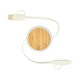 image 3 of Chechia Recycled Plastic 5 in 1 Retractable Connector Cable - White - One Size