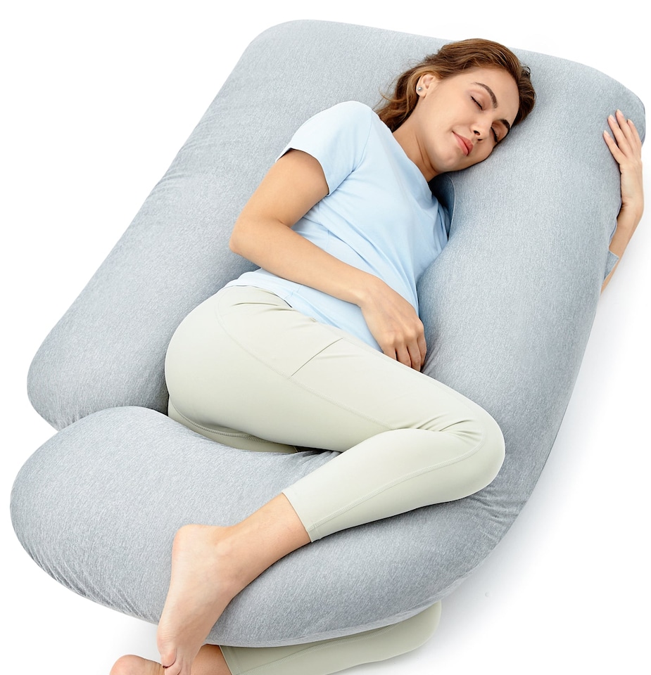 image 1 of Momcozy G Shaped Cooling Pillow