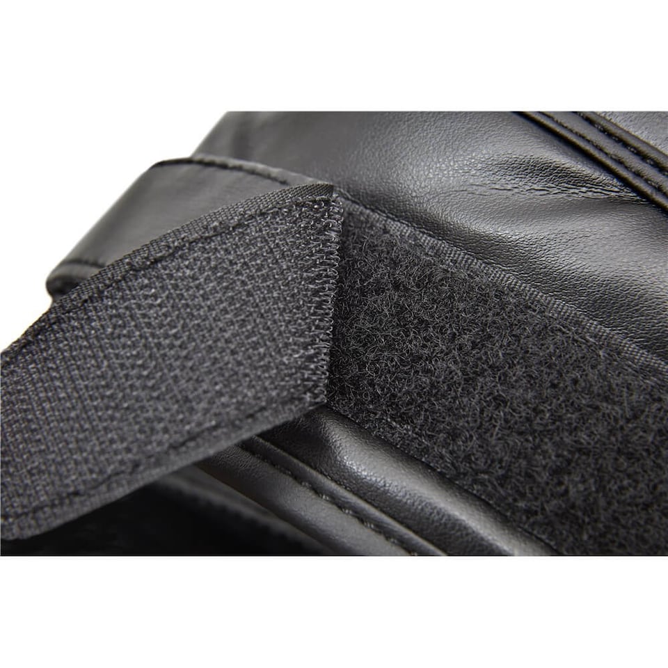 image 1 of Reebok Hook and Jab Focus Pads — Curved Synthetic Leather Boxing Mitts with Thick EVA/PU Foam, One Size, Black | Black | Black | One Size