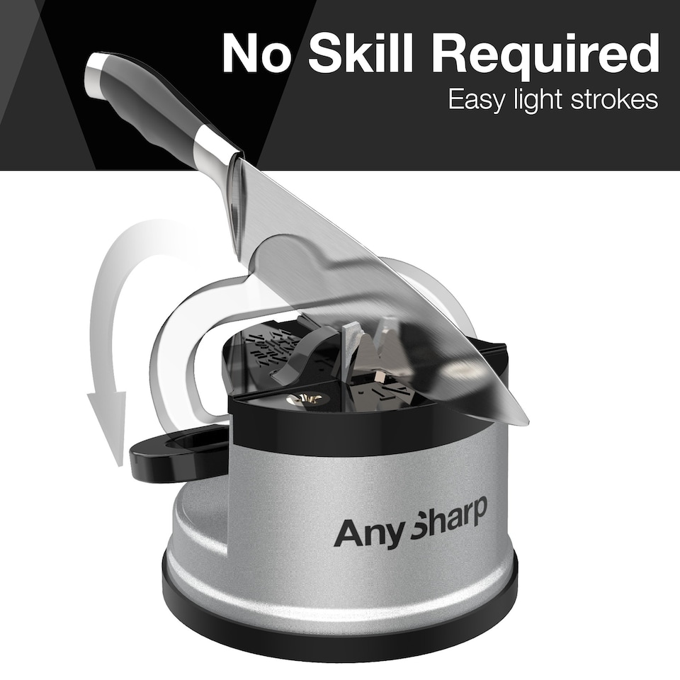 image 1 of AnySharp Safer Hands-Free Knife Sharpener