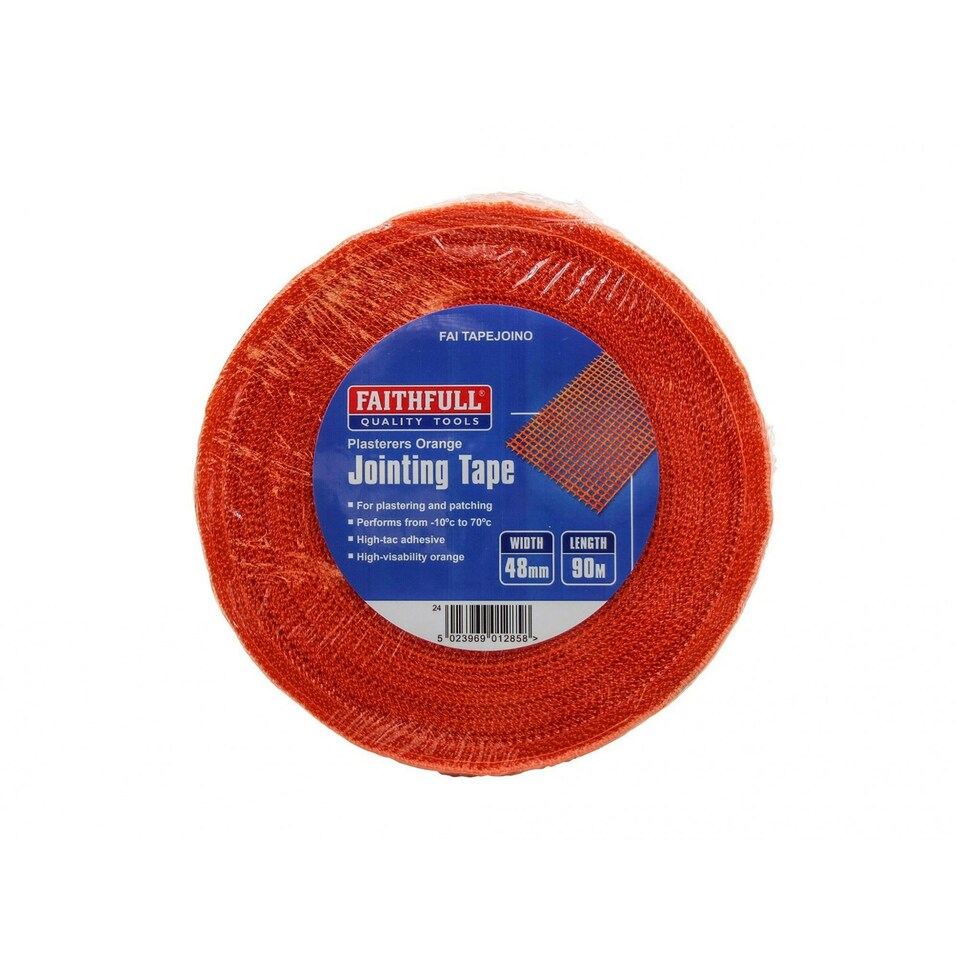 image 1 of Faithfull Plasterers Orange Jointing Tape 48mm X 90m - Multi Colour - One Size