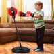 image 6 of COSTWAY Boxing Set Punching Ball with Boxing Gloves Red