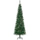 image 1 of HOMCOM 6.5FT Artificial Slim Christmas Tree with Pine Cones