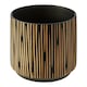 image 3 of Interiors by Premier Large Black & Cream Ceramic Planter for Home, Handcrafted Modern Tall Cylindrical Planter In Black and Cream Black