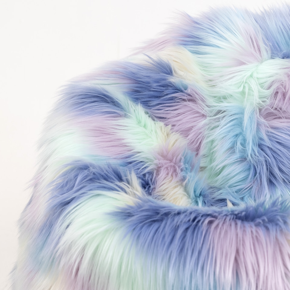 image 1 of Kids Classic Faux Fur Bean Bag Chair Unicorn Bean Bags for Children | Multi | Unicorn | 1