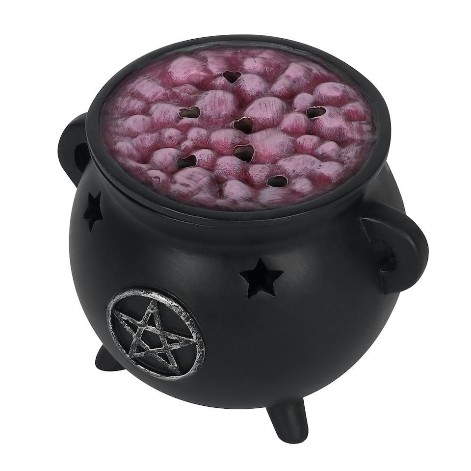 image 1 of Something Different Pentagram Incense Cone Holder - Black/Silver - One Size