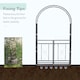 image 4 of Outsunny Metal Garden Arch with Double Gate, Garden Arbor Climbing Plants