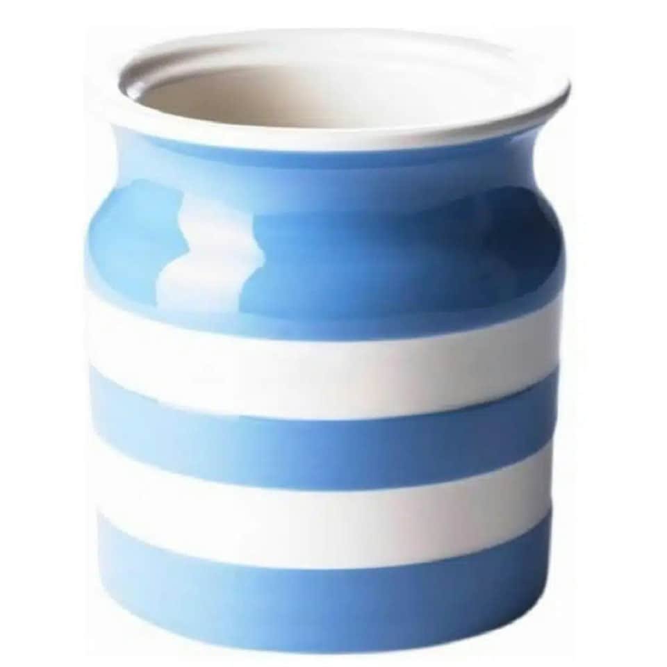 image 1 of Utensil Jar: Utensil Jar Cornishware Blue White