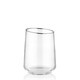 image 5 of Gina Collection Silver Slanted Highball Glasses (Set of 6)