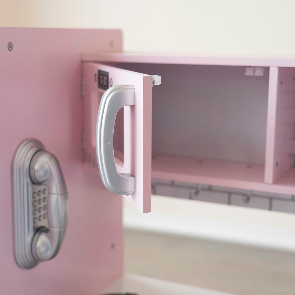 image 1 of Kidoz Signature Wooden Play Kitchen - Role Play Kitchen - Pink