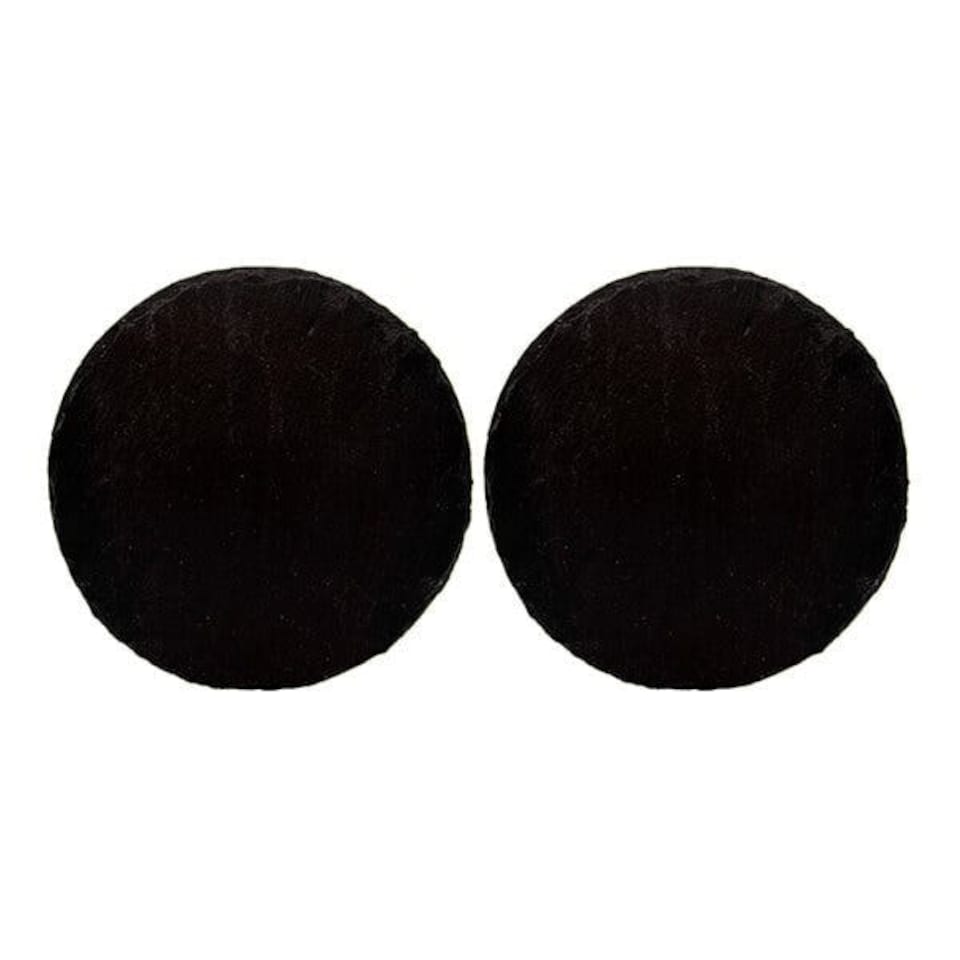 image 1 of The Just Slate Company Set of 2 Round Slate Placemats