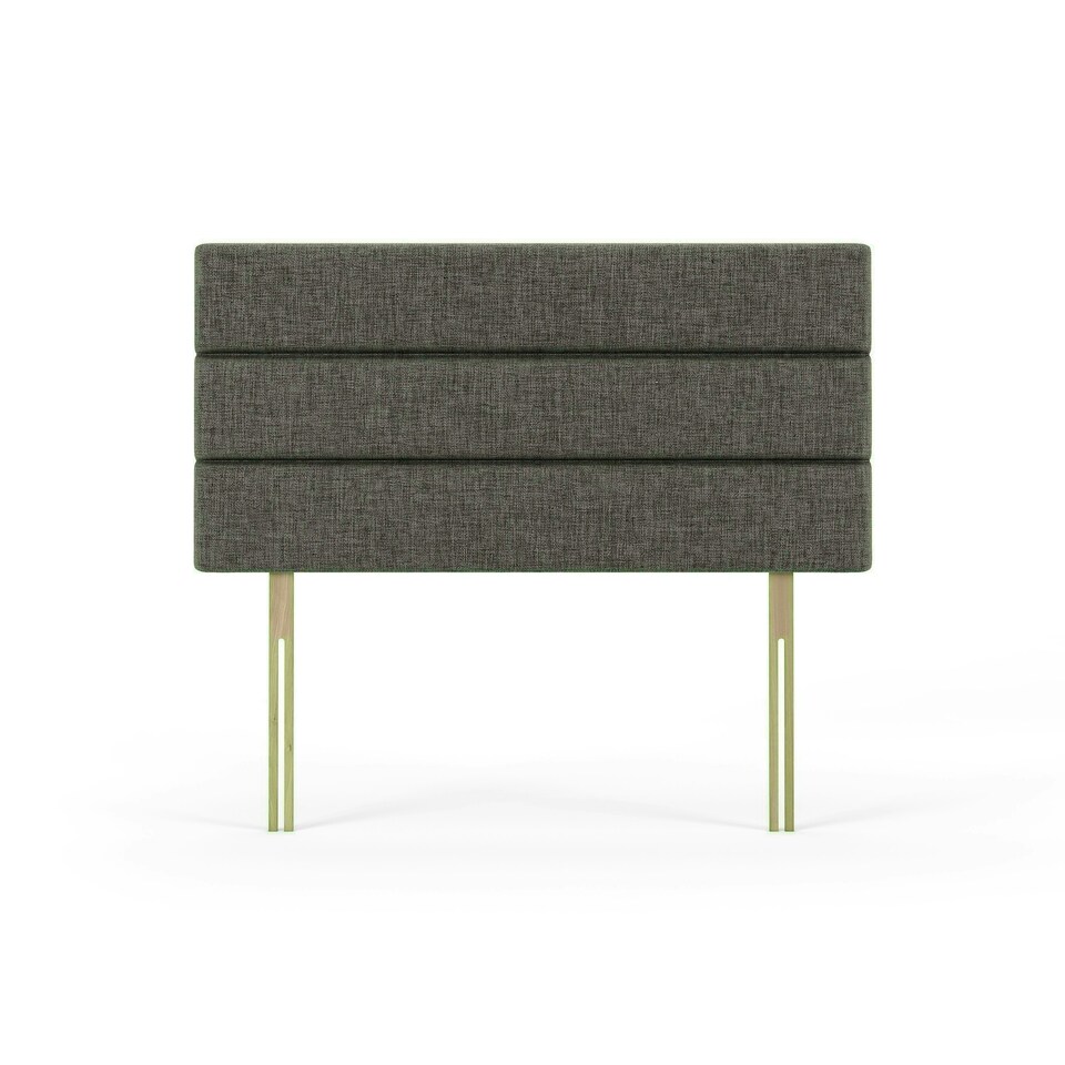Milan Slate Grey Linen Headboard Small Double N/A