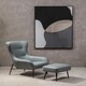 image 2 of Interiors by Premier Grey Armchair And Footstool Grey