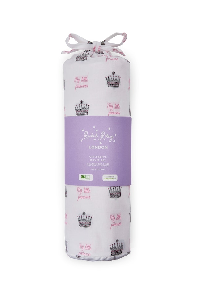 image 1 of Rachel Riley My Little Princess Duvet Cover Set Single Bed | Pink | One Size