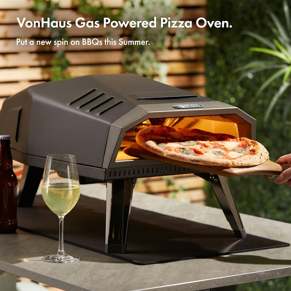 image 1 of VonHaus Gas Pizza Oven for Outdoor Tabletop