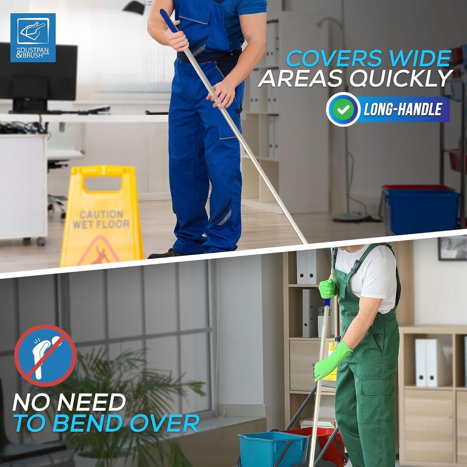 image 1 of Colour-Coded Aluminium Mop & Broom Handle 120cm Universal Screw Fit