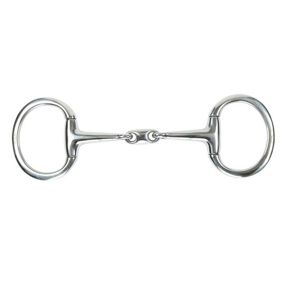 Shires Lozenge Horse Eggbutt Snaffle Bit - Silver - 5.5in