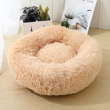 Soft Calming Donut Bed - Premium Quality For Dogs & Cats - Champagne / 100cm Cream | L