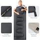image 4 of Envelope Sleeping Bag 2 Season Single Adult Outdoor Camping 200gsm Trail | Black | Single | 1