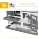 image 5 of PawHut Wooden Indoor Rabbit Hutch Elevated Bunny Cage with Enclosed Run W/Wheel