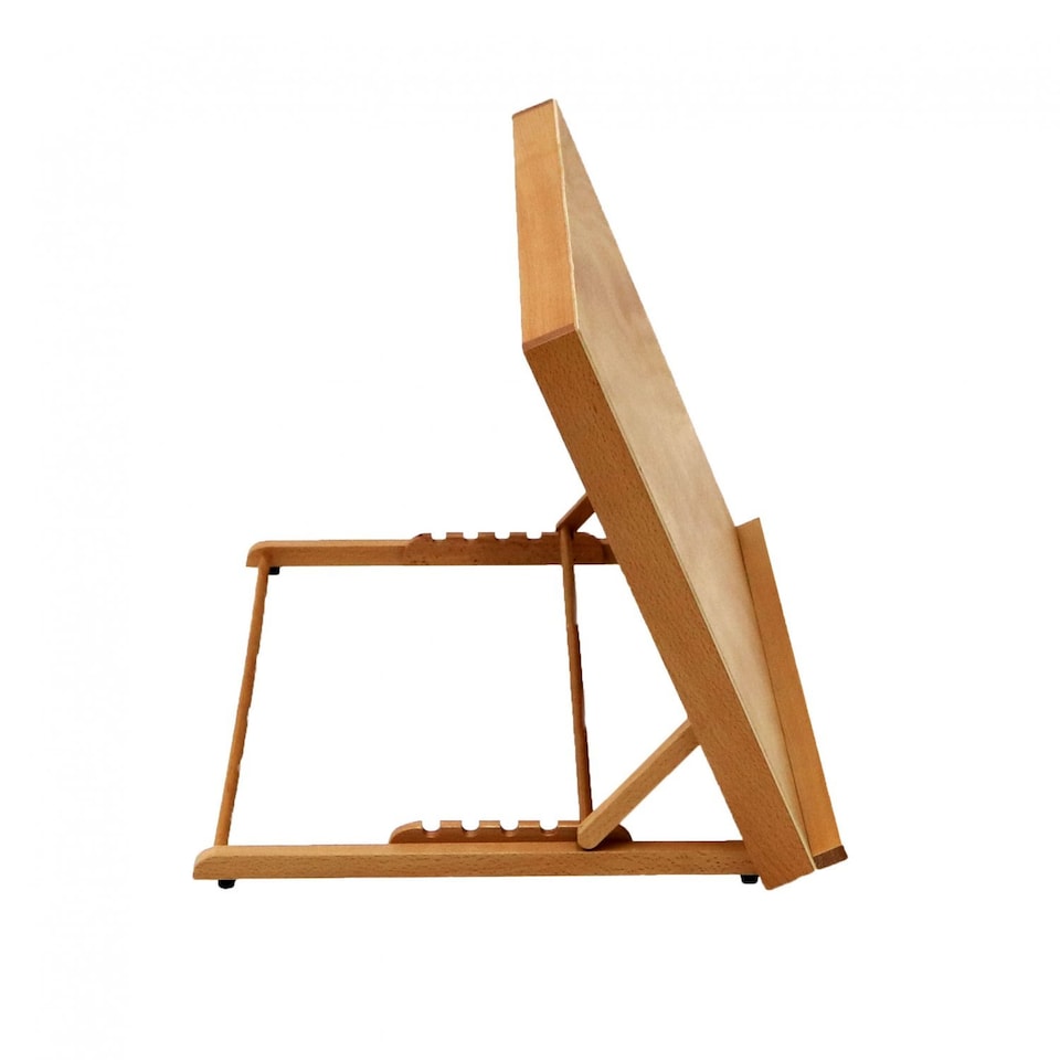 image 1 of A2 Wooden Drawing Board Table Canvas Workstation Sketch Easel | Brown