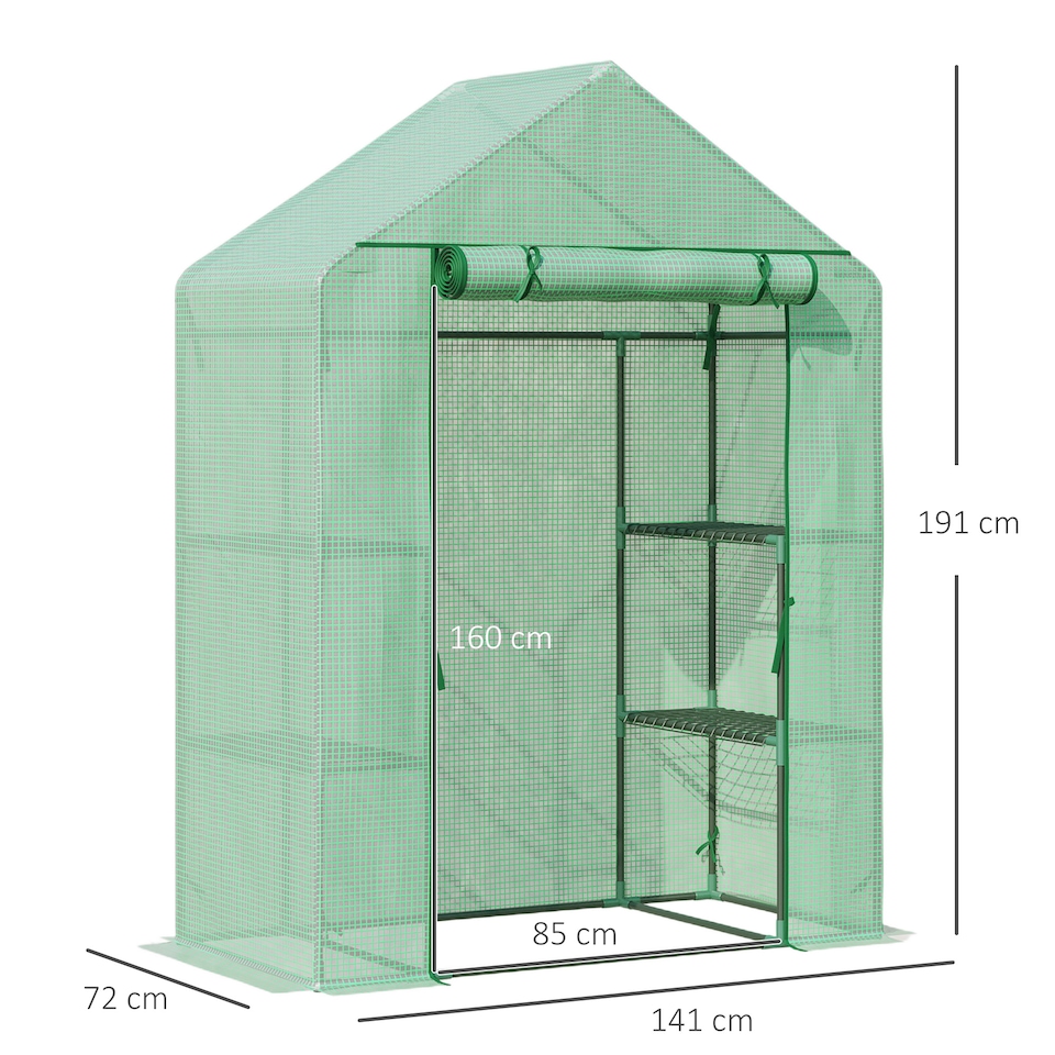 image 1 of Outsunny Greenhouse for Outdoor Portable Gardening Plant Grow House