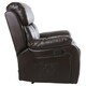 image 3 of Chester Bonded Leather Manual Recliner Chair with Heat And Massage (Brown)