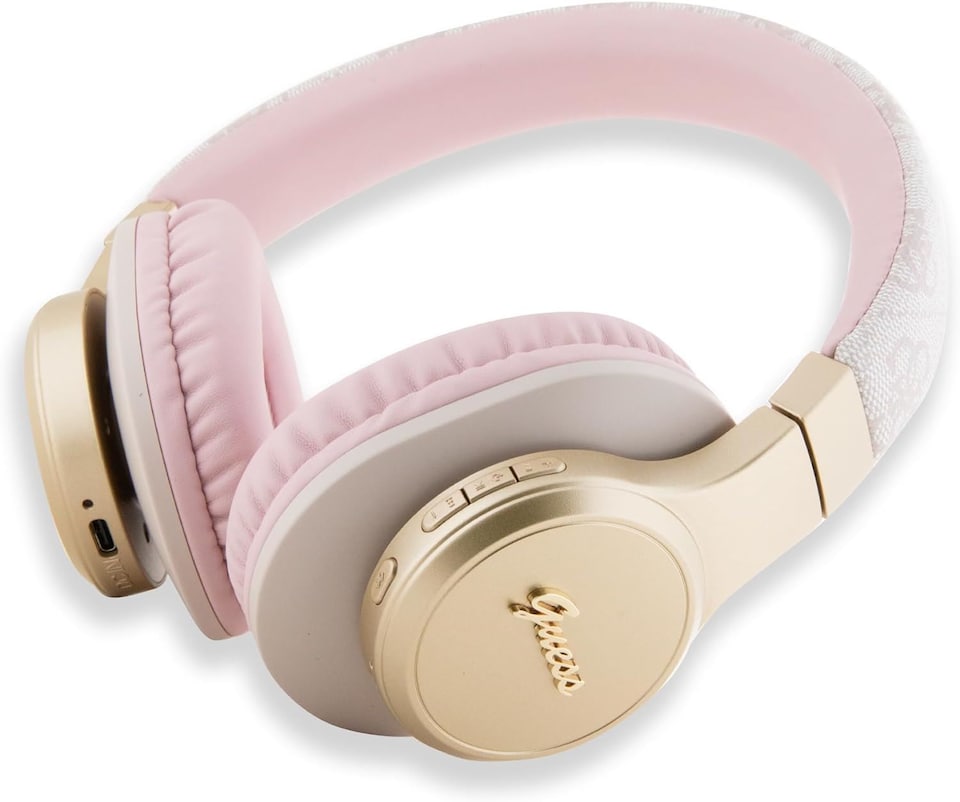 image 1 of Guess 4G Script On Ear Wireless Headphones Pink - GUBH604GEMP