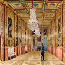 View of the Picture Gallery at the Chateau d Eu 1000 piece jigsaw