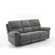 image 6 of Fosse 3 Seater Manual Recliner Fabric Sofa Grey | Light Grey