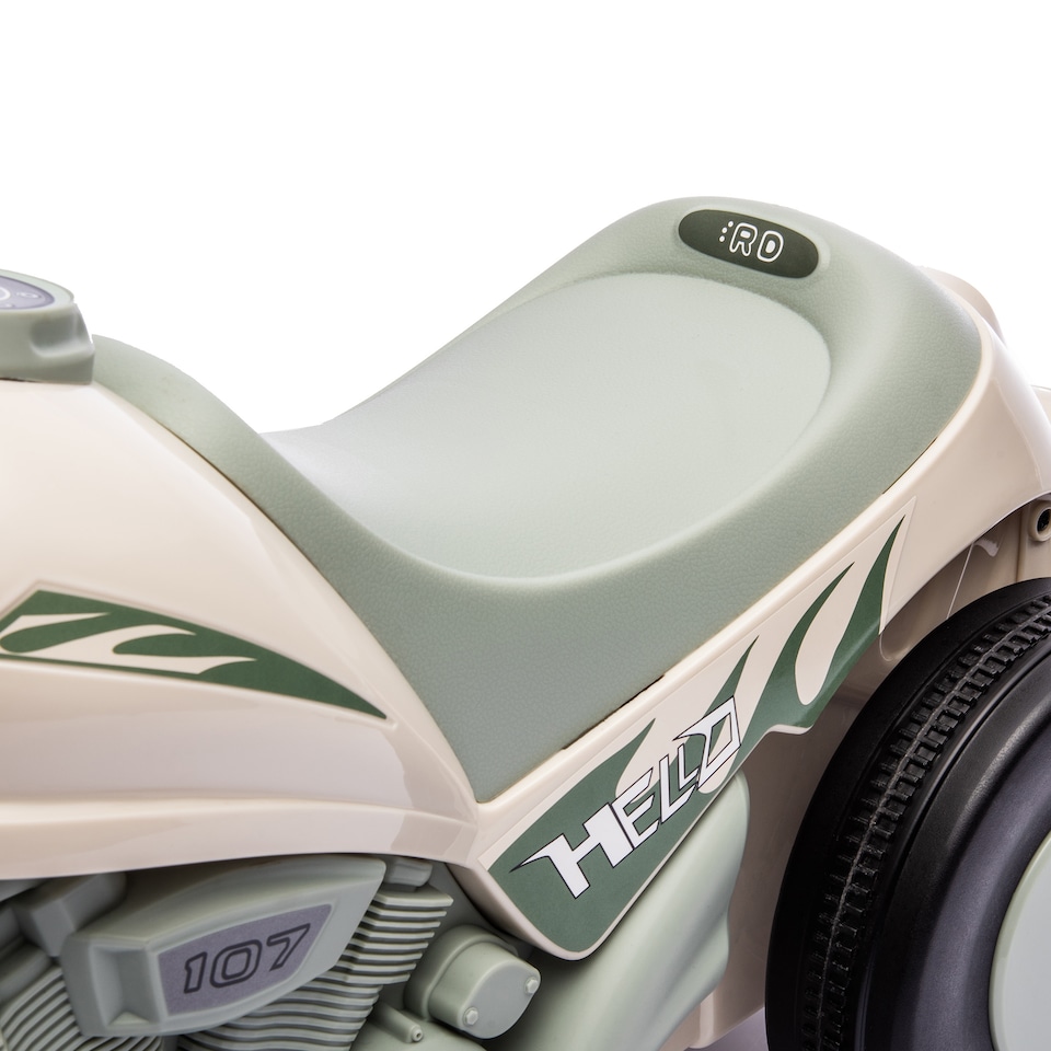 image 1 of AIYAPLAY Kids Ride On Car, Foot To Floor Sliding Baby Car, Push Along Car with Music, Bubble, for Toddler from 2 to 5 Years Old -  Cream White