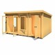 image 3 of Elm 10 x 14 Feet Log Cabin in 19 mm Logs - L424.5 x W317.3 x H213.7 cm Brown