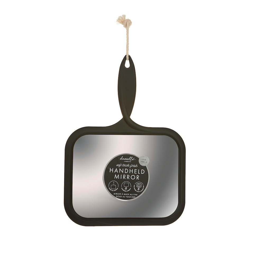 image 1 of Danielle Large Handheld Mirror Pink