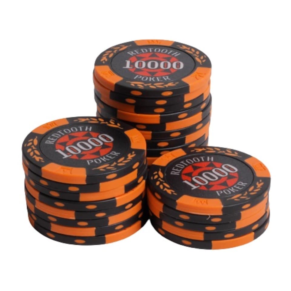 image 1 of Redtooth Poker 14g Casino Quality Poker Chips - Pack of 25 - Various Denominations | Red