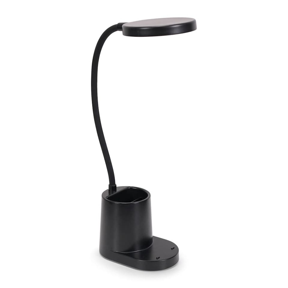 image 1 of ValueLights Marco Adjustable Black Rechargeable Flexi Desk Lamp