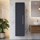 image 3 of Balterley Contemporary Bathroom Wall Hung Single Soft Close Door Tall Storage Unit with 2 Shelves, Indigo Blue, 1200 x 350 x 250mm