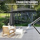 image 8 of Outsunny 3(m) Cantilever Banana Parasol with Cover Wind Strap UPF50+Grey 