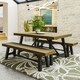 image 1 of Lowry 1.6m Dining Table Driftwood Lacquered Solid Reclaimed Pine Brown