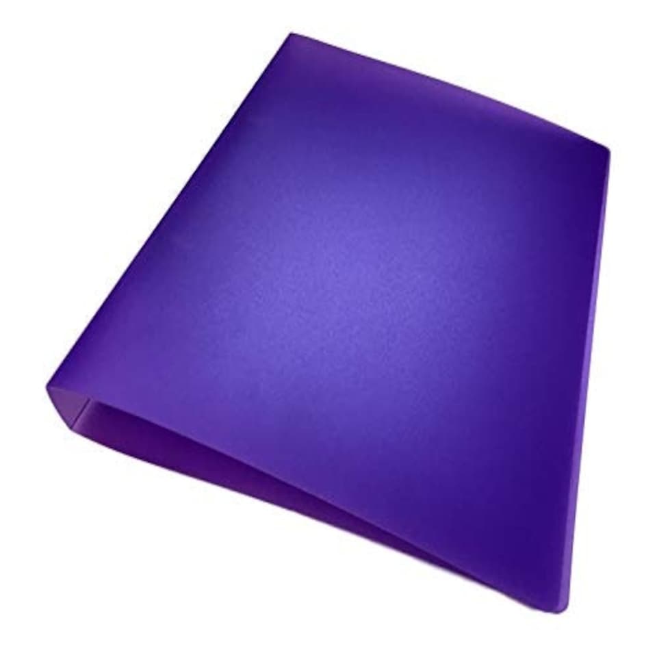 image 1 of Pack of 10 A5 Slim Purple Translucent Ringbinders by Janrax