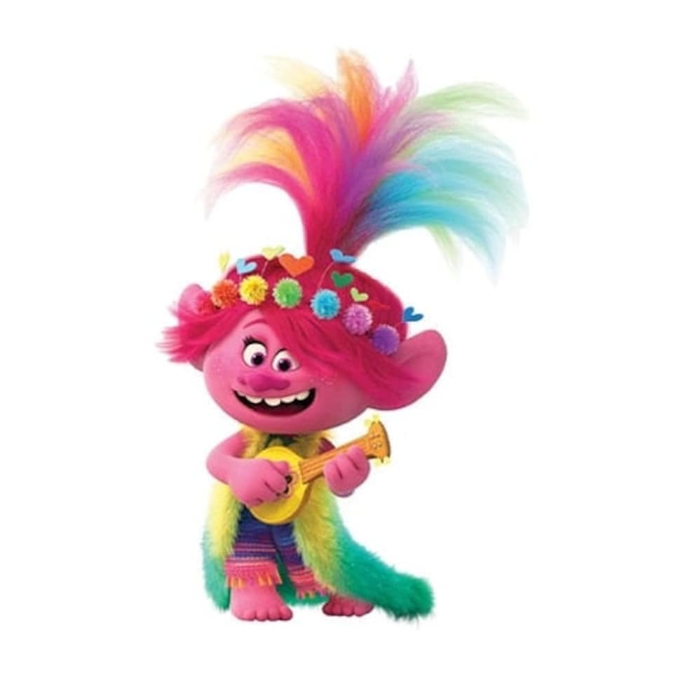 Poppy Ukulele Trolls World Tour Star Mini Cardboard Cutout 95cm
